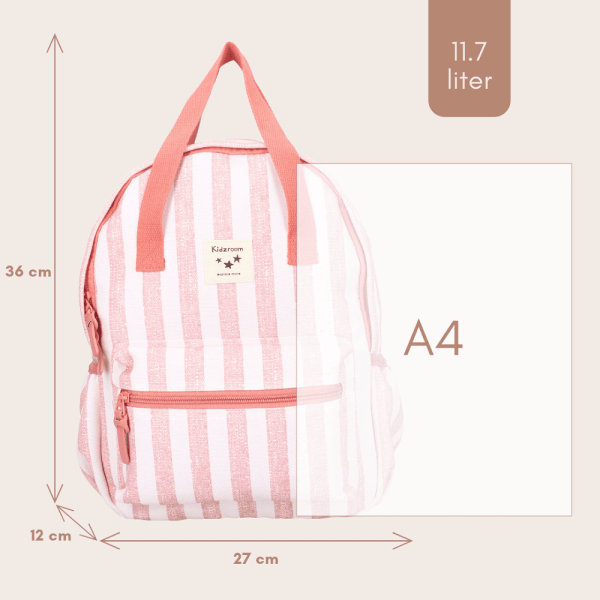 Mochila Lille Rayas Rosa - Imagen 5