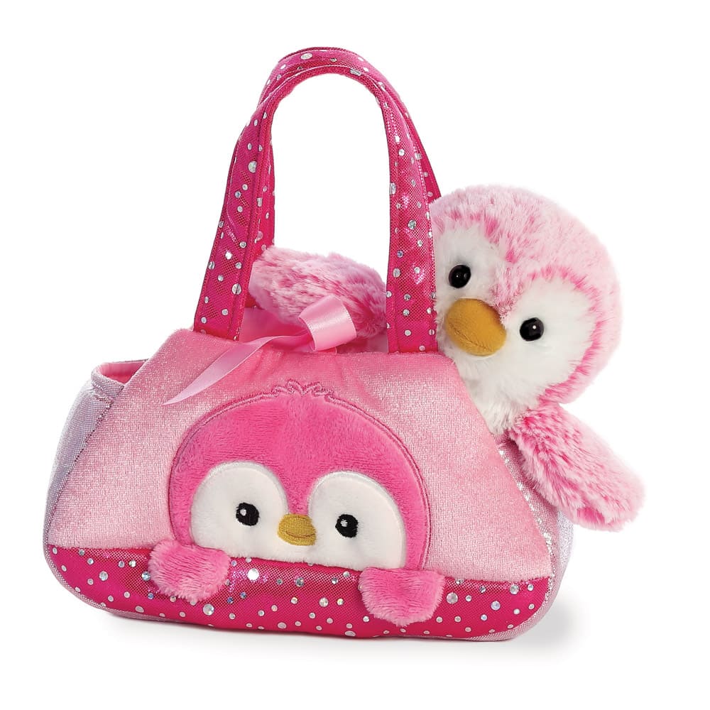 FP BOLSO ROSA PINGÜINO 21CM