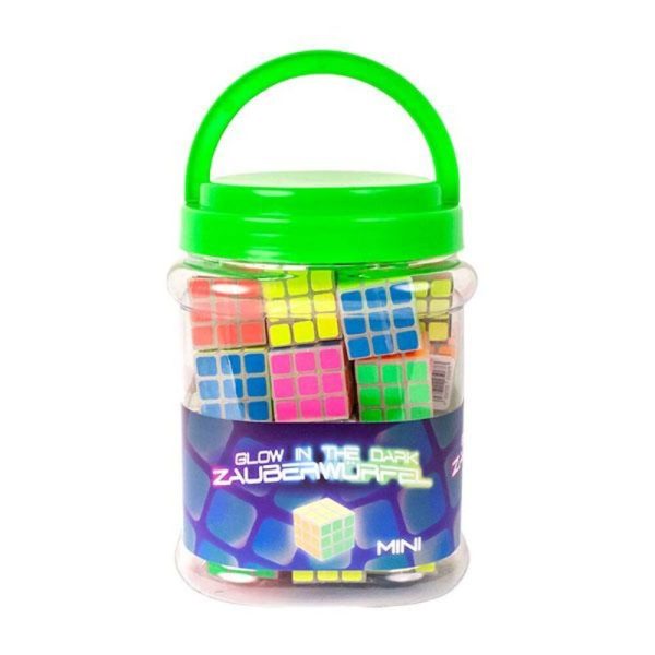 Mini cubo mágico que brilla en la oscuridad (tipo cubo rubik)
