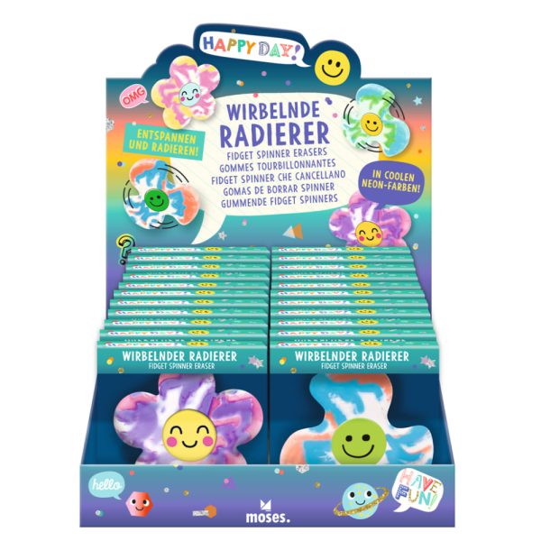 HAPPY DAY - Goma de borrar spinner (24)<br><span style="color:#000;font-weight:700;font-size:10pt">A PARTIR DEL   15 NOVIEMBRE</span>