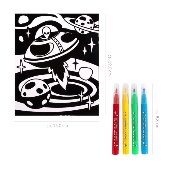 SPACE ADVENTURE Set bloc de dibujos y rotuladores (10) - Imagen 4