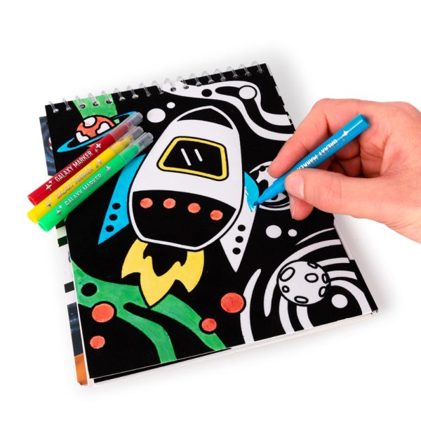 SPACE ADVENTURE Set bloc de dibujos y rotuladores (10) - Imagen 2