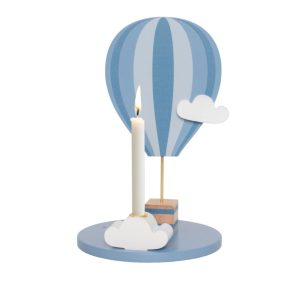 Decoración Cumpleaños Globo aerostático Azul